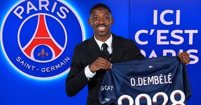Ousmane Dembele joins PSG from Barcelona for 5 seasons