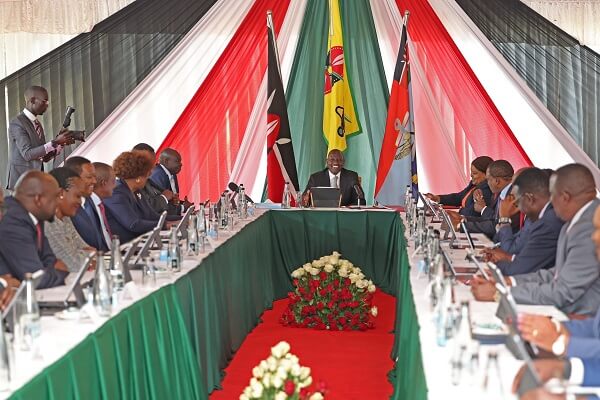 President William Ruto chairs cabinet meeting in Kakamega County