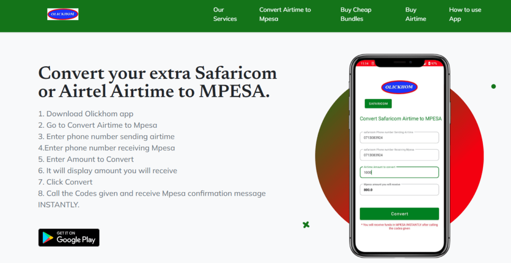 Airtime to Cash Converter in kenya