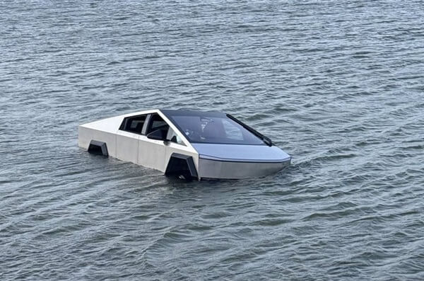 Tesla Cybertruck removed from Texas lake after driver test of vehicle's wade mode